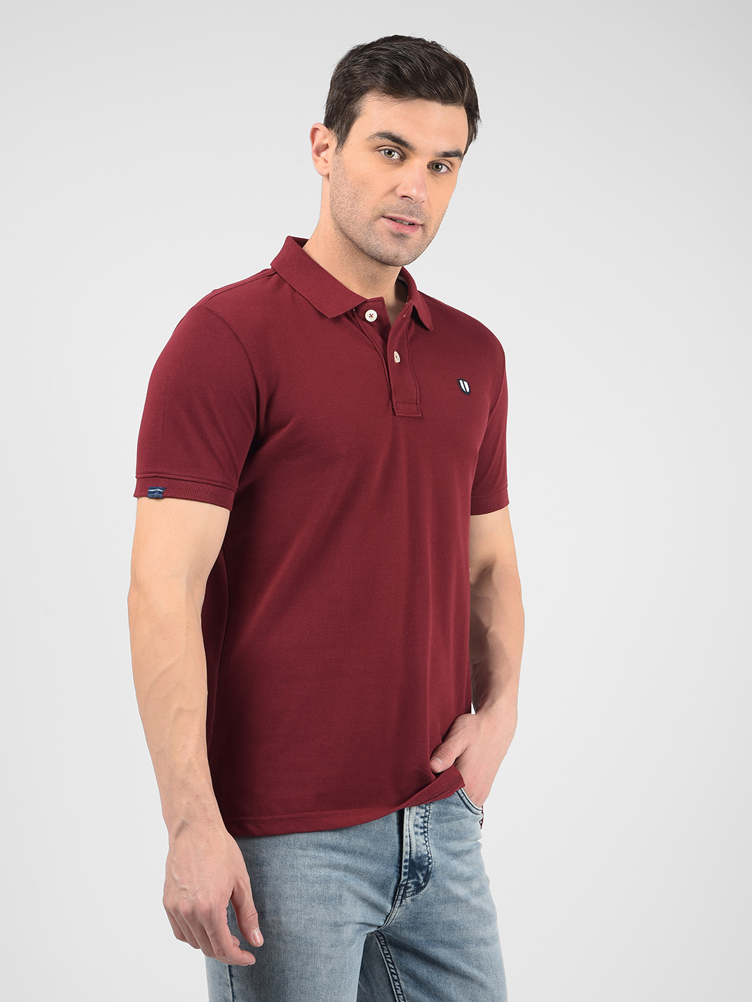Numero Uno Men Solid Maroon T-Shirt